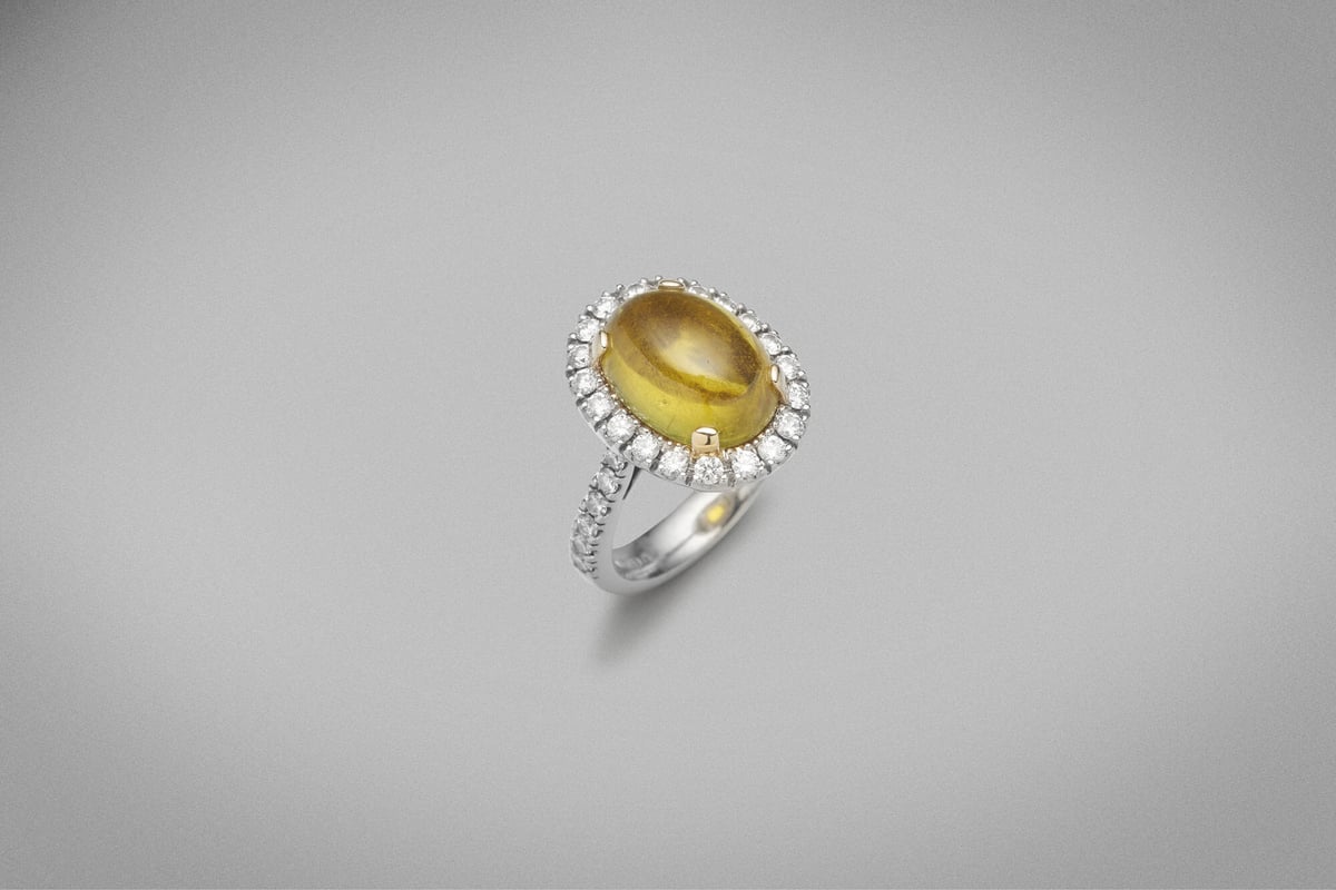 Valentin Yellow Tourmaline and Diamond Ring - 0803VALE0075